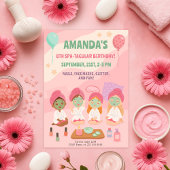 Spa Verjaardagsfeest voor meisjes Roze Pampe Kaart