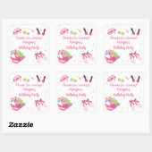 Spa Verjaardagsfeestgunsten Vierkante Sticker (Vel)