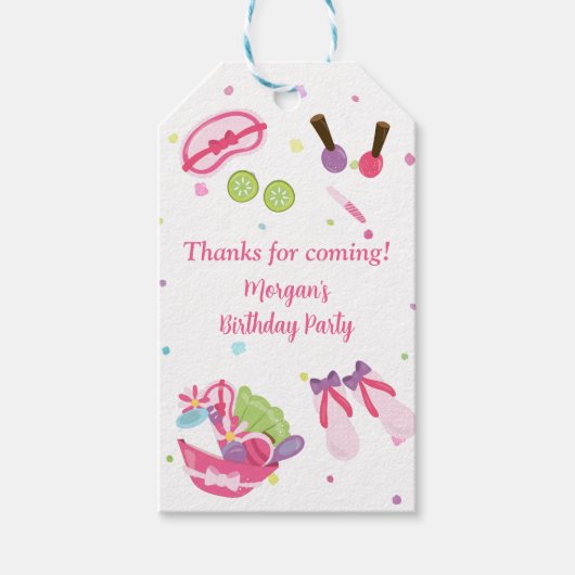 Spa Verjaardagsfeestje Cadeaulabel (Voorkant)