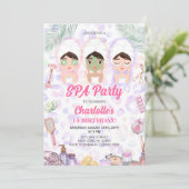 Spa Verjaardagsfeestje Kaart (Staand voorkant)