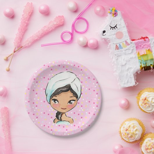 Spa verjaardagsfeestje papier borden papieren bordje (Feest)