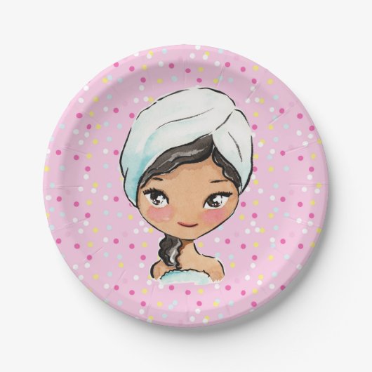 Spa verjaardagsfeestje papier borden papieren bordje (Voorkant)