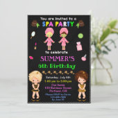 SPA verjaardagsuitnodiging Makeup beheert glamor Kaart (Staand voorkant)