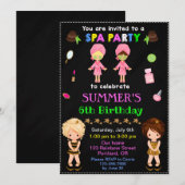 SPA verjaardagsuitnodiging Makeup beheert glamor Kaart (Voorkant / Achterkant)