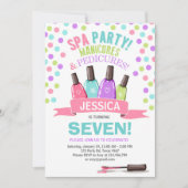 Spa verjaardagsuitnodiging Manicures Salon Pink Kaart (Voorkant)