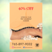 Spa verkoop aanbieding bewerkbaar venster vastklam raamsticker (Vel 3)