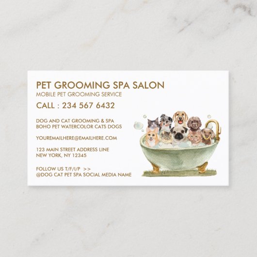 Spa Verzorgingssalon Visitekaartje (Voorkant)