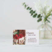 Spa - Visitekaartje voor pedicure van Salon Afsprakenkaartje (Staand voorkant)