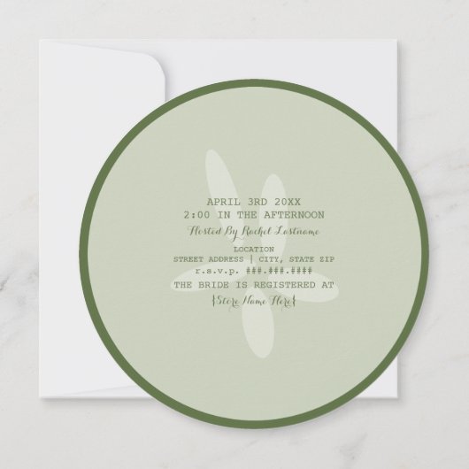 Spa Vrijgezellenfeest Cucumber Slice Uitnodiging (Achterkant)