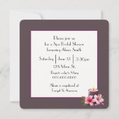 Spa Vrijgezellenfeest met orchideeën Kaart (Achterkant)