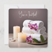 Spa Vrijgezellenfeest met orchideeën Kaart (Voorkant)