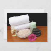 Spa Vrijgezellenfeest, Salon Scene Uitnodigingen (Achterkant)