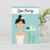 Spa Vrouw Illustratie Spa Dag Bruidsdouche Kaart (Staand voorkant)