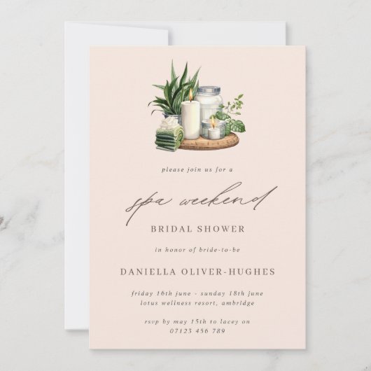 Spa Weekend Bruidsfeest Weekend QR Code Kaart (Voorkant)