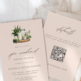 Spa Weekend Vrijgezellenfeest Weekend QR-code Kaart