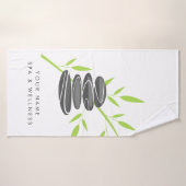 Spa & wellness badhanddoek met bamboeprint (Badhanddoek)