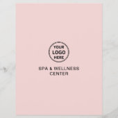 Spa Wellness Center Custom Logo QR Pink Business Flyer (Achterkant)