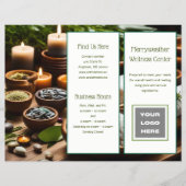 Spa Wellness Holistische Ayurveda Gevouwen Brochur Flyer (Voorkant)