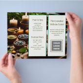 Spa Wellness Holistische Ayurveda Gevouwen Brochur Flyer (Hand)