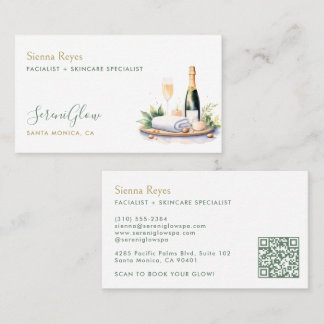 Spa Wellness Salon Yoga Massage Elegant Groen Goud Visitekaartje