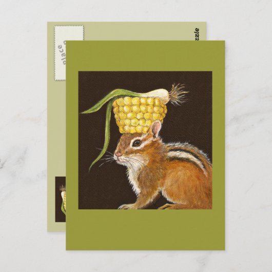 spaanders met maïs- en scallion pet-briefkaart briefkaart (Voorkant / Achterkant)