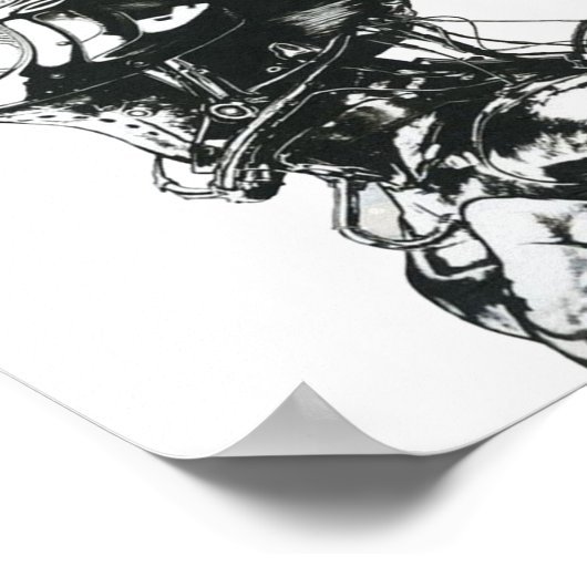 Spaangolf Japanse Cyberpunk Poster (Hoek)