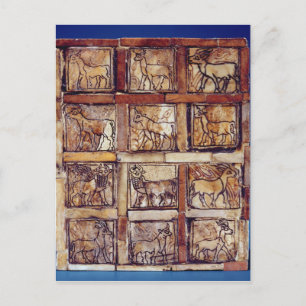 Spaanplaat, velddieren en bos briefkaart