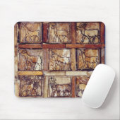 Spaanplaat, velddieren en bos muismat (Met muis)