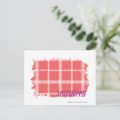 Spaanroze 2 briefkaart (Staand voorkant)