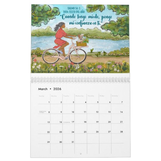 Spaans 2024 Jaar Tekst PS 56:3 Kalender (Mar 2026)