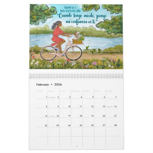 Spaans 2024 Jaar Tekst PS 56:3 Kalender (Feb 2026)