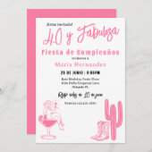 Spaans 40 y Fabulosa Western Fiesta Verjaardag Kaart (Voorkant / Achterkant)