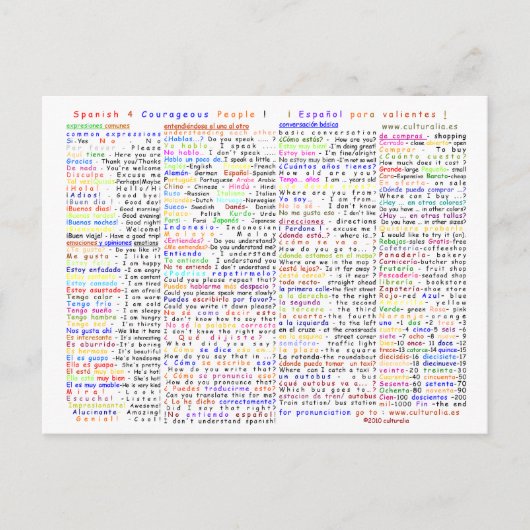 Spaans 4 CouraBriefkaart People  Briefkaart (Voorkant)