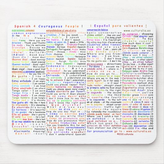 Spaans 4 moedige mensen muismat (Voorkant)