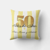Spaans 50ste bruiloft Jubileum Koppels Gift Kussen (Achterkant)