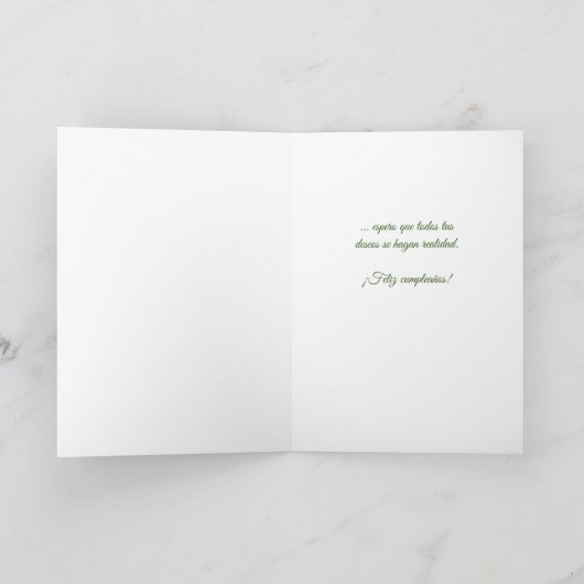 Spaans 60e verjaardag  Roos Tuinnaam Kaart (Binnen)