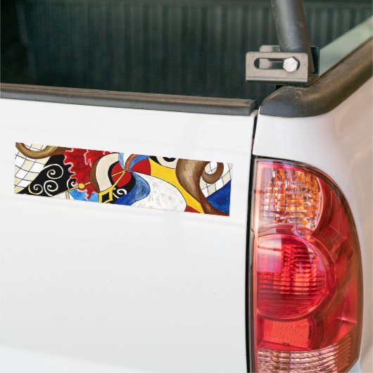 Spaans abstract kunstschilderij bumpersticker (Op Truck)