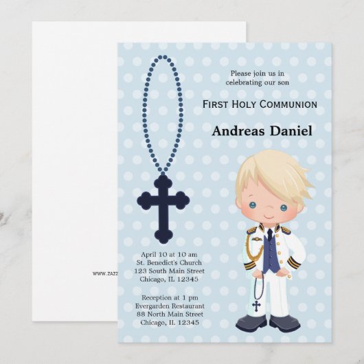 Spaans admiraal First Community boy Kaart (Voorkant / Achterkant)