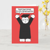 Spaans Afstuderen gefeliciteerd Kaart (Gele Bloem)