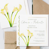 Spaans, Alcatraces y Oro minimalistische bruiloft Kaart