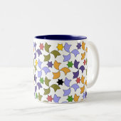 Spaans alhambrastijl Tile Mosaic Pattern Tweekleurige Koffiemok (Voorkant rechts)