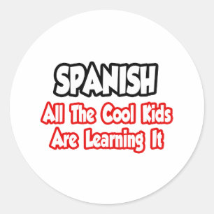Spaans...alle coole Kinder Ronde Sticker