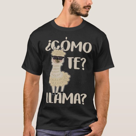 Spaans Alpaca Cinco De Mayo Kinder Como Te Llamas T-shirt (Voorkant)