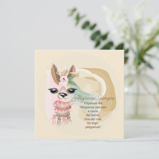 Spaans Altijd blij wenskaart (Staand voorkant)