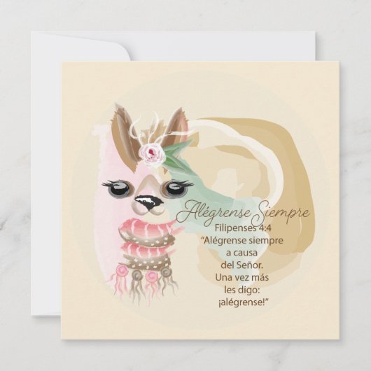 Spaans Altijd blij wenskaart (Voorkant)