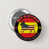 Spaans-Amerikaanse Bull Ronde Button 5,7 Cm (Voorkant /achterkant)