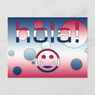 Spaans-Amerikaanse Gifts Hallo/Hola Face Briefkaart