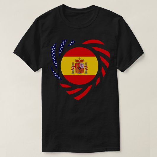 Spaans-Amerikaanse Multinationale Patriot Flag Hea T-shirt (Design voorkant)