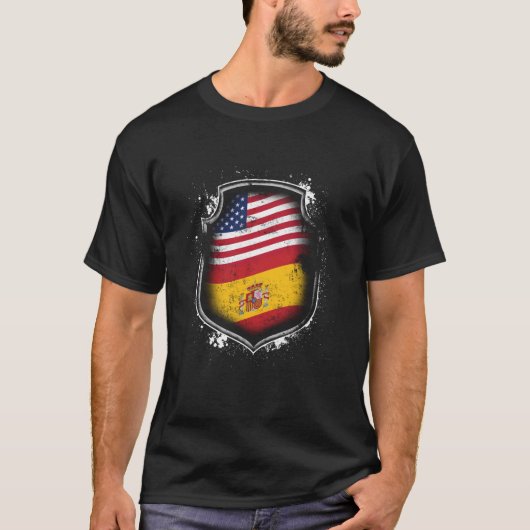 Spaans-Amerikaanse vlag T-shirt (Voorkant)