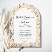 Spaans Any Age Boho Wildflower Verjaardagsfeest Kaart